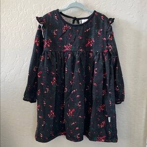 Floral Black Kids Dress
